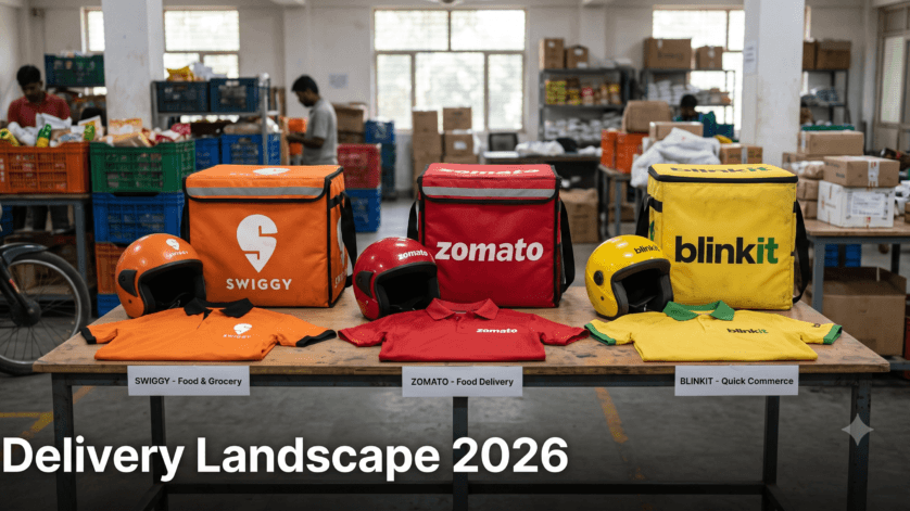 Swiggy vs Zomato vs Blinkit salary comparison 2026 infographic